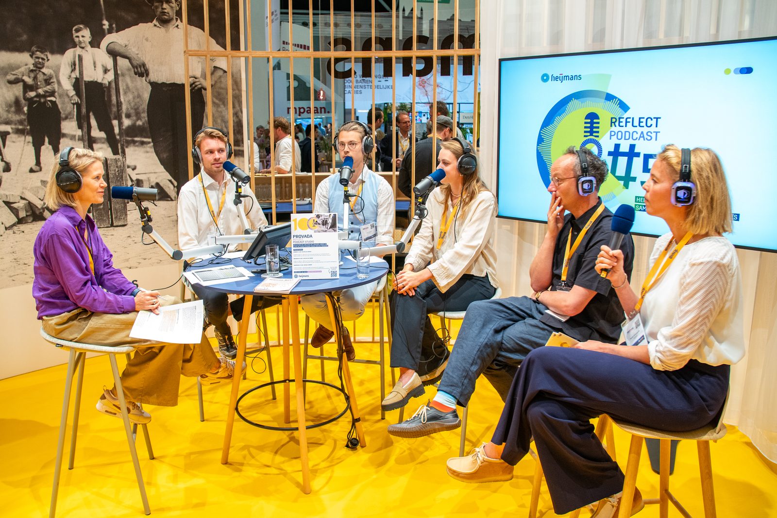 The Heijmans Reflect panel recording live at the PROVADA podcast studio