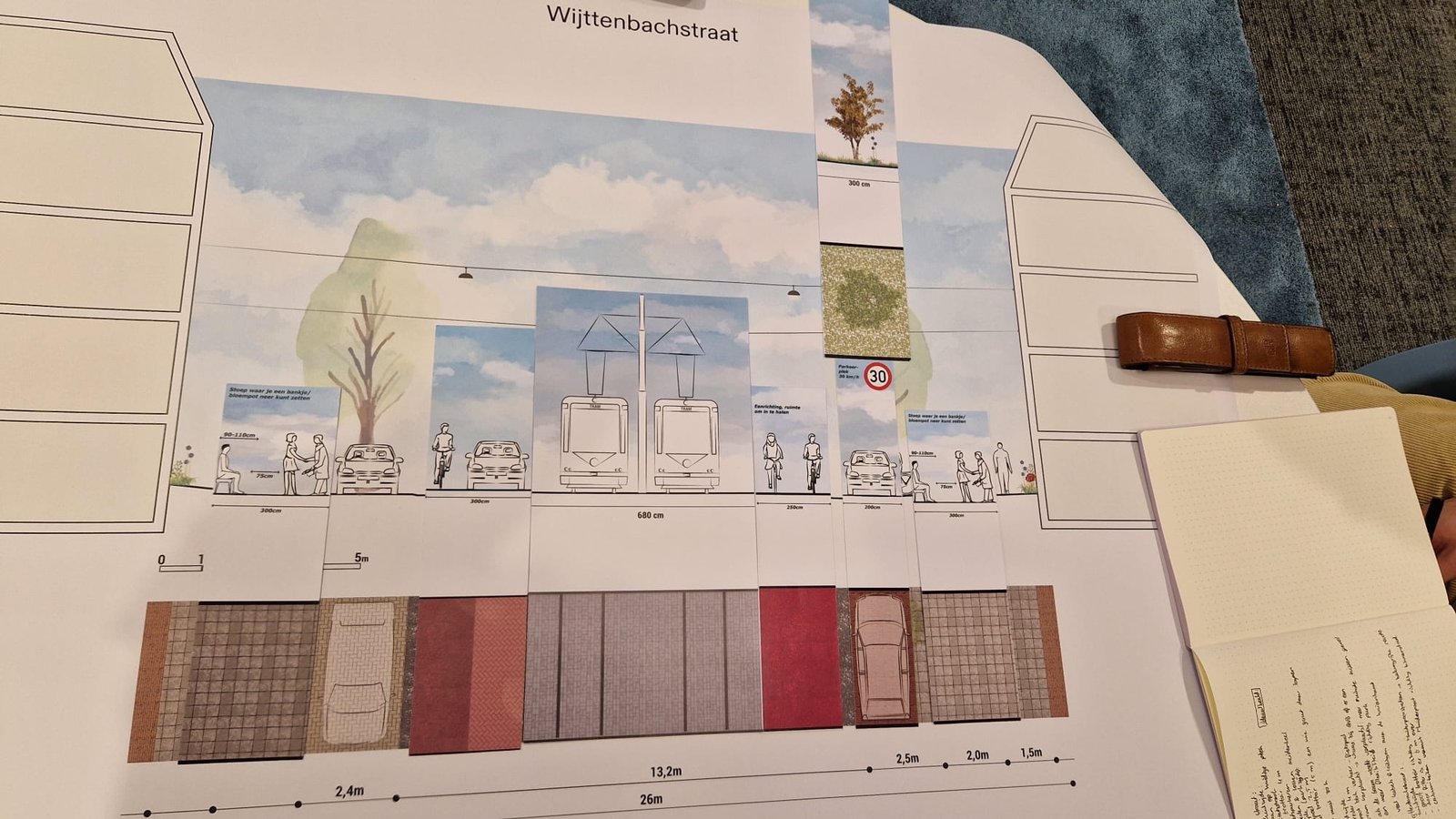 The Studio Bereikbaar street puzzle laid out for Wijttenbachstraat, Amsterdam