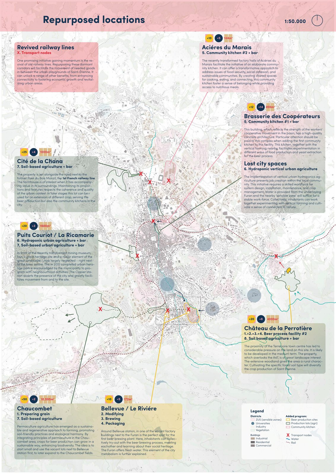 Regional scale map of Saint-Étienne